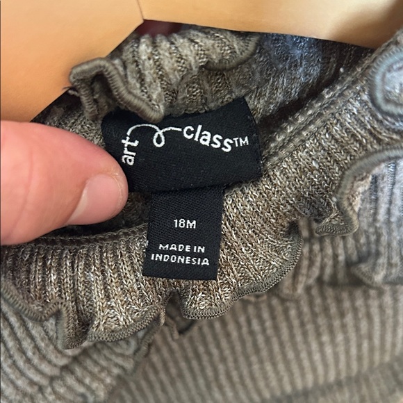 Green Ruffled Knit Dress - Picture 3 of 3